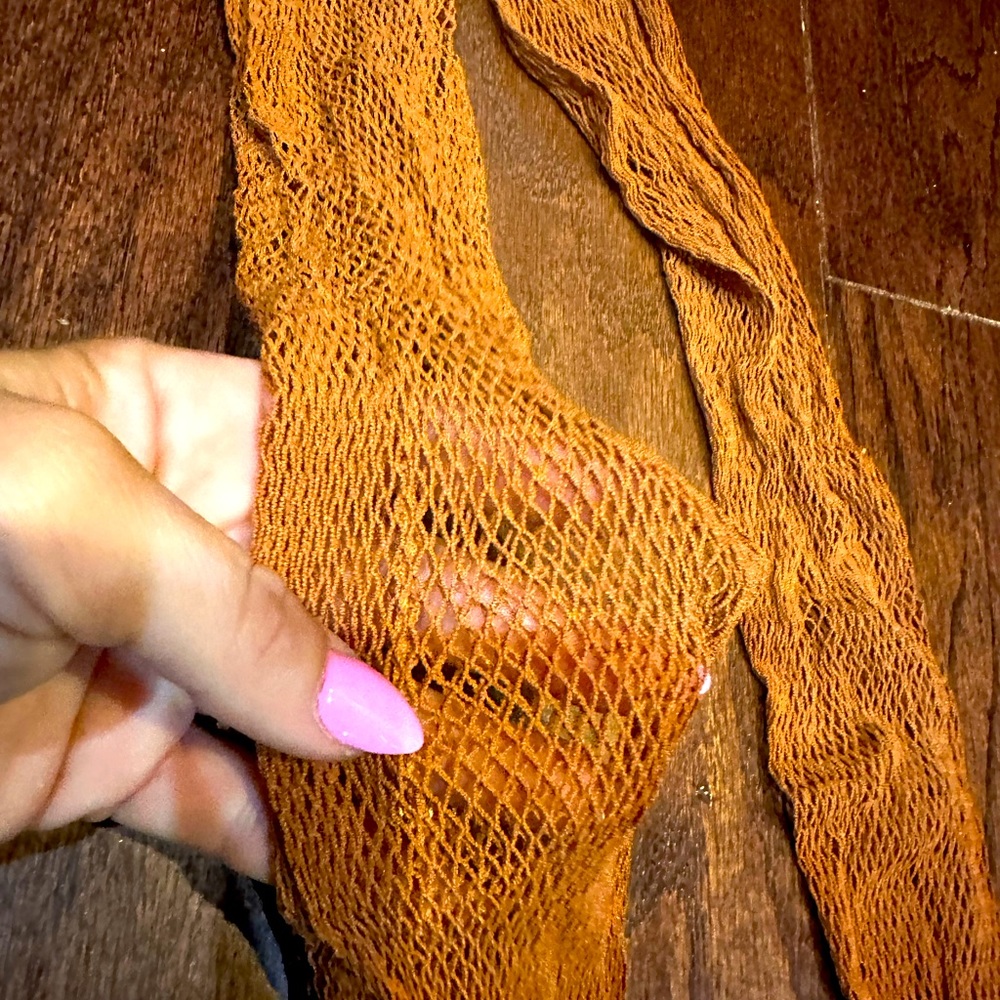 DANSKIN FISH NET Beige TIGHTS Size C